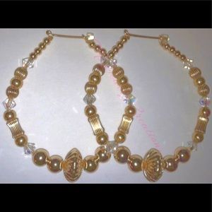 14kt gold filled beaded handmade earrings